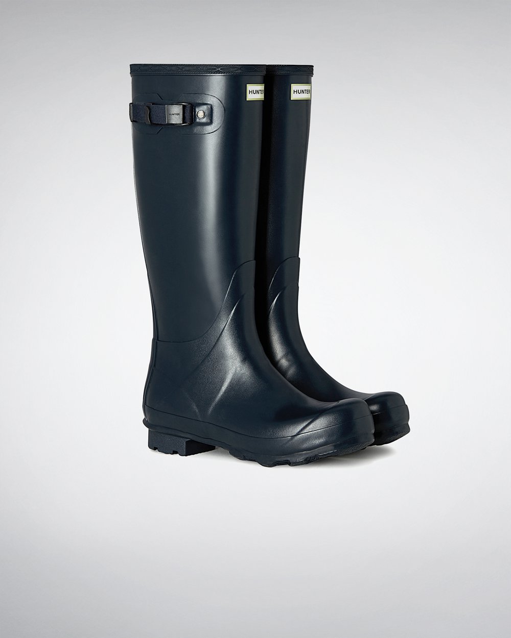 Mens Hunter Tall Rain Boots Navy - Norris Field - 0543978-QM